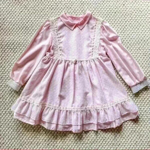 🌟 Vintage Just Adorable Pageant Dress Ruffle Lace